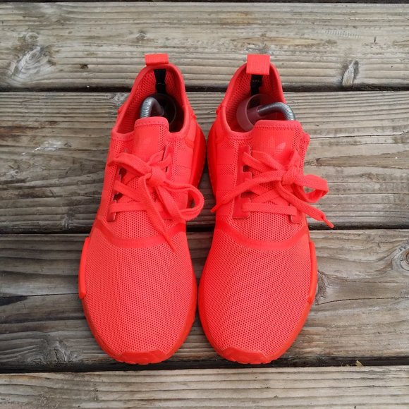 Size 9.5 Men / Size 11 Women adidas NMD R1 Boost Triple Solar Red Running Shoes - Picture 5 of 8